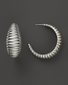 John Hardy Bedeg Sterling Silver Wide Hoop Earrings John Hardy Bedeg Sterling Silver Wide Hoop Earrings
