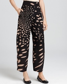 A fresh silhouette and artful print make these Sonia Rykiel pants a statement essential. A fresh silhouette and artful print make these Sonia Rykiel pants a statement essential.