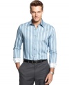 Spice up your office look with sleek stripes and this shirt from Tasso Elba.