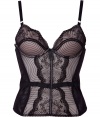 Lace-laden and ultra seductive, this torsolette from Elle MacPherson Intimates brings a sexy touch to any look - Underwire, padded three-quarter cups with lace overlay and bow, adjustable straps, boning, back hook and eye closures - Perfect under sleek cocktail dresses or with matching panties for sultry lounging