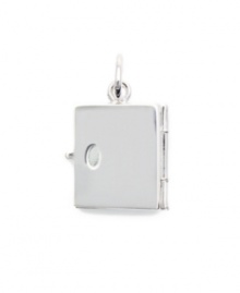 How better to express your technological prowess than with Rembrandt's laptop charm? Made in sterling silver, it's also engravable for personalized gift giving. Approximate drop: 3/4 inch. How better to express your technological prowess than with Rembrandt's laptop charm? Made in sterling silver, it's also engravable for personalized gift giving. Approximate drop: 3/4 inch.