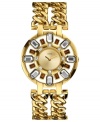 Emit endless elegance with this alluring double chain watch from GUESS.