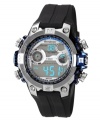 Cool blue accents bring a futuristic feel to this durable digital watch from Armitron.