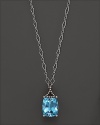 Badgley Mischka Blue Topaz Pendant With Brown Diamonds