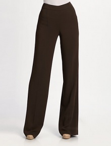 This light and breezy style designed for warm weather chic, comes in a versatile shade.Narrow waistband Side zipper Inseam, about 35 96% rayon/4% other fibers Dry clean Made in Italy This light and breezy style designed for warm weather chic, comes in a versatile shade.Narrow waistband Side zipper Inseam, about 35 96% rayon/4% other fibers Dry clean Made in Italy