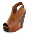 Bring a little Americana charm to worn-in jeans with the Ramada wedges by Lucky Brand. A peep toe and two-tone leather offer on-trend detailing.