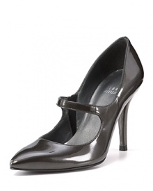 From the pointed toe to slim heel, these shining patent heels command attention. By Stuart Weitzman. From the pointed toe to slim heel, these shining patent heels command attention. By Stuart Weitzman.