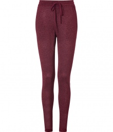 Bring high style to your casual look with these sparkling lurex harem pants from Schumacher - Drawstring waist, harem silhouette, on-seam pockets, skinny leg, bunched ankle detail - Pair with an oversized pullover and platform heels Bring high style to your casual look with these sparkling lurex harem pants from Schumacher - Drawstring waist, harem silhouette, on-seam pockets, skinny leg, bunched ankle detail - Pair with an oversized pullover and platform heels