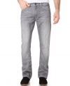 Shades of gray. The color might be cloudy, but there will be no doubt you have classic casual style in these slim-fit jeans from Buffalo David Bitton.