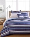 An American classic! This Jackson Stripe comforter set from Tommy Hilfiger turns your bed into a patriotic landscape with a red, white & blue color palette.