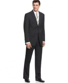 Tired of finding suits that are too loose or too tight? This athletic fit suit from Jones NY fits just right. Tired of finding suits that are too loose or too tight? This athletic fit suit from Jones NY fits just right.