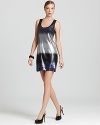 Two of the season's most fabulous trends, ombre and sequins, come together on this revel-ready Laundry by Shelli Segal dress.