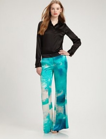 Azure sky print revives this silk wide-leg silhouette. Button closureZip flyInseam, about 44SilkDry cleanImportedModel shown is 5'9½ (176cm) wearing US size 4. Azure sky print revives this silk wide-leg silhouette. Button closureZip flyInseam, about 44SilkDry cleanImportedModel shown is 5'9½ (176cm) wearing US size 4.