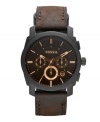 Rugged and ready, this Machine watch by Fossil is masculinity defined.