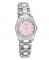 A pretty pink reminder of the race to find a breast cancer cure. Citizen will donate a minimum of $100,000 from the proceeds of this watch to Susan G. Komen for the Cure®.