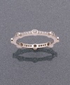 Add a little intrigue to your set of CRISLU stackable rings with this platinum over sterling silver stunner featuring glittering cubic zirconia (3/8 ct. t.w.). Sizes 6, 7 and 8.
