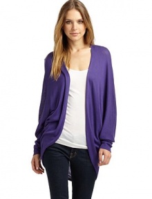THE LOOKOpen frontDolman sleeves with banded cuffsTHE FITAbout 37 from shoulder to hemTHE MATERIAL60% viscose/40% cottonCARE & ORIGINHand washImportedModel shown is 5'9 (175cm) wearing US size Petite/Small. THE LOOKOpen frontDolman sleeves with banded cuffsTHE FITAbout 37 from shoulder to hemTHE MATERIAL60% viscose/40% cottonCARE & ORIGINHand washImportedModel shown is 5'9 (175cm) wearing US size Petite/Small.