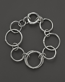 John Hardy's bamboo link bracelet lends timeless style in sterling silver. John Hardy's bamboo link bracelet lends timeless style in sterling silver.