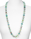 Take your jewel box on vacation with Lauren by Ralph Lauren's chunky beaded necklace. With a resort-vibe this turquoise strand adds low-key chic to your beachy best.