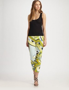 This impeccably tailored style is patterned with a colorful, kinetic signature print.Self waistbandFlat frontCropped legConcealed side zipInseam, about 2698% cotton/2% elastaneDry cleanMade in ItalyModel shown is 5'9½ (176cm) wearing US size 4. This impeccably tailored style is patterned with a colorful, kinetic signature print.Self waistbandFlat frontCropped legConcealed side zipInseam, about 2698% cotton/2% elastaneDry cleanMade in ItalyModel shown is 5'9½ (176cm) wearing US size 4.