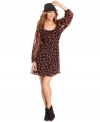Go for a winter floral appeal with this printed Bar III chiffon dress -- pair it with booties to add an edge!