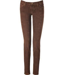 Stylish skinny pant in brown stretch corduroy from cult label Current Elliott - Fine wale - Ultra-slim, feminine fit - -Low rise hits at hip- Five pocket detail, wide belt loops - A sexy, flattering wardrobe staple - Pair with blazers, long cardigans and cashmere pullovers - Inseam: 32.7 - Front rise: 8.7 - Back rise: 12.2 - Leg width 5.9 Shown is size 27 Material: 98%Cotton 2%Elastane Stylish skinny pant in brown stretch corduroy from cult label Current Elliott - Fine wale - Ultra-slim, feminine fit - -Low rise hits at hip- Five pocket detail, wide belt loops - A sexy, flattering wardrobe staple - Pair with blazers, long cardigans and cashmere pullovers - Inseam: 32.7 - Front rise: 8.7 - Back rise: 12.2 - Leg width 5.9 Shown is size 27 Material: 98%Cotton 2%Elastane