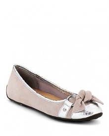 In soft neutral suede with embossed silver leather accents, the Kendall flats offer chic style with an edge. From Sperry Top-Sider. In soft neutral suede with embossed silver leather accents, the Kendall flats offer chic style with an edge. From Sperry Top-Sider.