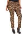 Land one the season's hottest trends with Seven7 Jeans' plus size skinnies, flaunting a floral-print!