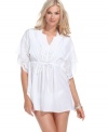 Cover up in style with Raviya's cotton tunic! The eyelet details give it a charming, feminine look.