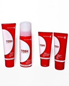 Exclusively at Bloomingdales, the Task Essential Swiss Grooming Set includes: 3.4 oz. Face Wash Cleansing Gel with ginkgo biloba, 2.5 oz. New Skin Exfoliating Scrub with papaya and algae, 5.1 oz. Sweet Shave 2-in-1 Foam with eucalyptus oil, 2.5 oz. Stop Burning After Shave Treatment with oxygen and cephalipine molecules. Exclusively at Bloomingdales, the Task Essential Swiss Grooming Set includes: 3.4 oz. Face Wash Cleansing Gel with ginkgo biloba, 2.5 oz. New Skin Exfoliating Scrub with papaya and algae, 5.1 oz. Sweet Shave 2-in-1 Foam with eucalyptus oil, 2.5 oz. Stop Burning After Shave Treatment with oxygen and cephalipine molecules.