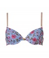 Turn up the heat with this ultra-sexy bra from D&G Dolce & Gabbana - Padded cups, all-over floral print, adjustable straps - This bra is perfect under any outfit or on its own for stylish lounging