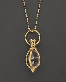 Oval rock crystal amulet. Designed by Temple St. Clair. Oval rock crystal amulet. Designed by Temple St. Clair.