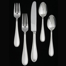 Designed to coordinate with Vera Lace Fine China, the Vera Lace Flatware Collection communicates its quality and sophistication with a significant weight and dimension. Detailed and balanced this flatware is perfect for both a traditional or modern setting. High quality 18/10 stainless steel flatware. Designed to coordinate with Vera Lace Fine China, the Vera Lace Flatware Collection communicates its quality and sophistication with a significant weight and dimension. Detailed and balanced this flatware is perfect for both a traditional or modern setting. High quality 18/10 stainless steel flatware.