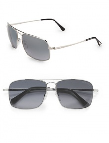 THE LOOKNavigator shapeMetal frames Brow barLogo etched on lensLogo accented end-pieces UV protective Signature case includedORIGINMade in Italy THE LOOKNavigator shapeMetal frames Brow barLogo etched on lensLogo accented end-pieces UV protective Signature case includedORIGINMade in Italy