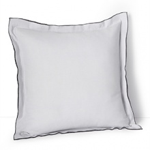 This classic double flange decorative pillow from Vera Wang adds a touch of luxury to simple bedding. This classic double flange decorative pillow from Vera Wang adds a touch of luxury to simple bedding.