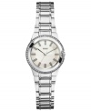 A sleek essential for your favorite outfits, this GUESS watch glistens with crystal accents.