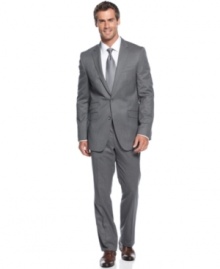 Clean lines and a sleek, modern finish make this Kenneth Cole New York suit a sweet upgrade for the modern man.
