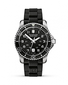 Black is back. Make a sleek style statement with this all-black watch from Swiss Army. Black is back. Make a sleek style statement with this all-black watch from Swiss Army.