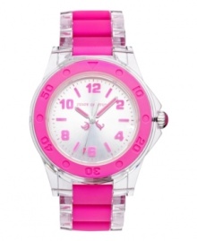 Adorably chic, this hot pink Rich Girl watch from Juicy Couture is your go-to weekend accessory.