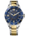 Take an unexpected turn with the striking color combo on this handsome Tommy Hilfiger watch.