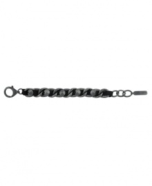 Everyone knows that edgy styles are all the rage. Vince Camuto's woven leather bracelet is no exception with its dark and dramatic color palette and hematite tone mixed metal setting. Approximate length: 8 inches. Everyone knows that edgy styles are all the rage. Vince Camuto's woven leather bracelet is no exception with its dark and dramatic color palette and hematite tone mixed metal setting. Approximate length: 8 inches.