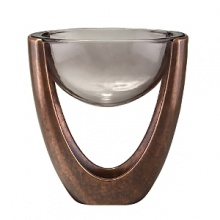 This ingenious design by Neil Cohen features a bronze-finished alloy structure, which holds a glass bowl in mid-air suspension. Perfect for serving your most delectable dips. This ingenious design by Neil Cohen features a bronze-finished alloy structure, which holds a glass bowl in mid-air suspension. Perfect for serving your most delectable dips.