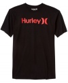 Score authentic skate and surf style with this logo t-shirt from Hurley.