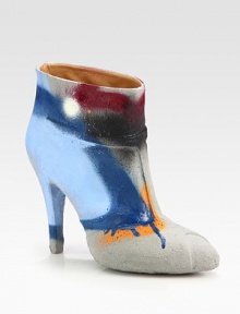 Fine craftsmanship defines this modern ankle boot of cement-covered leather, topped with graffiti in vivid hues. Self-covered heel, 4½ (115mm)Cement-dipped leather upperPull-on styleLeather lining and solePadded insoleMade in Italy Fine craftsmanship defines this modern ankle boot of cement-covered leather, topped with graffiti in vivid hues. Self-covered heel, 4½ (115mm)Cement-dipped leather upperPull-on styleLeather lining and solePadded insoleMade in Italy