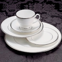 Double bands of shimmering platinum surround each piece of the Kilbarry Platinum pattern. This fine bone china is both understated and modern. Double bands of shimmering platinum surround each piece of the Kilbarry Platinum pattern. This fine bone china is both understated and modern.