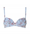 Bring instant romantic appeal to your lingerie favorites with this ladylike bra from Chantal Thomass - Underwire, soft cups with ruched detail  with rosette and bow, front bow detail, adjustable straps, all-over floral print - Perfect under virtually any outfit or paired with matching panties for stylish lounging