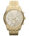 A classic gold tone watch for everyday use: the Lexington collection from Michael Kors.