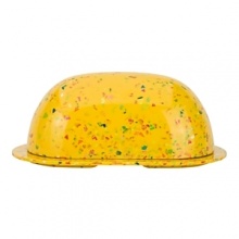 Made of recycled melamine, this patented product exudes fun. Eco-friendly with a sense of whimsy, this party in a dish includes a base and lid that keeps the butter in place. Made of recycled melamine, this patented product exudes fun. Eco-friendly with a sense of whimsy, this party in a dish includes a base and lid that keeps the butter in place.