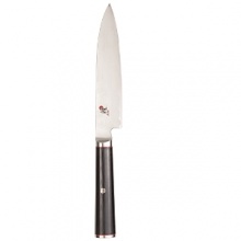Handcrafted in Japan, these exceptional knives combine the strength of 64 layers of VG10 super steel with the artistry of fine Japanese design. Durable and beautiful - the knives feature a decorative floral Damascus pattern on each blade for the ultimate in forma and function. This 6 knife is indispensable for cleaning, cutting and carving all types of fish and meat. Handcrafted in Japan, these exceptional knives combine the strength of 64 layers of VG10 super steel with the artistry of fine Japanese design. Durable and beautiful - the knives feature a decorative floral Damascus pattern on each blade for the ultimate in forma and function. This 6 knife is indispensable for cleaning, cutting and carving all types of fish and meat.