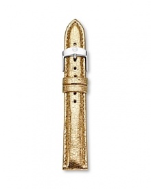 So timely: Michele lends its ever-chic watches an on-trend touch with this interchangeable watch strap, designed to customize your chronograph. So timely: Michele lends its ever-chic watches an on-trend touch with this interchangeable watch strap, designed to customize your chronograph.